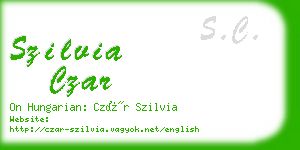 szilvia czar business card
